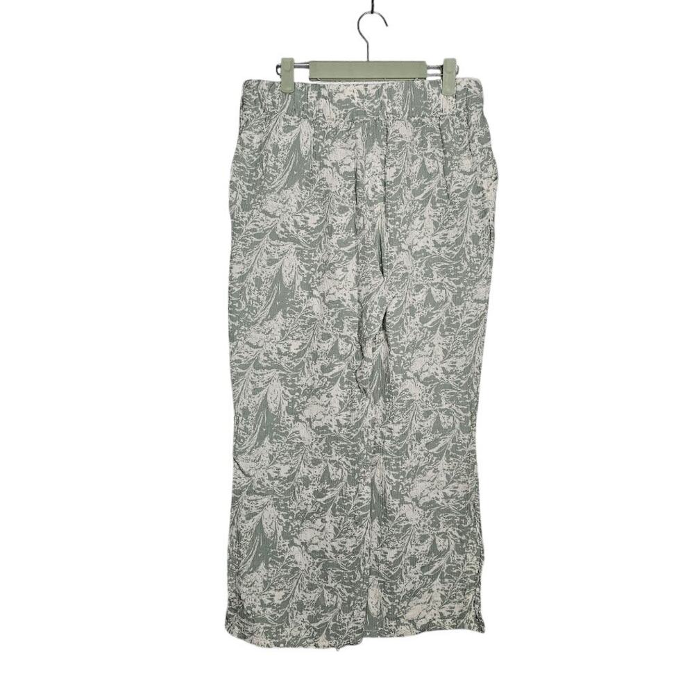 Soft Surroundings oceo crinkle gauze wide leg pants button details women's M - Picture 5 of 6